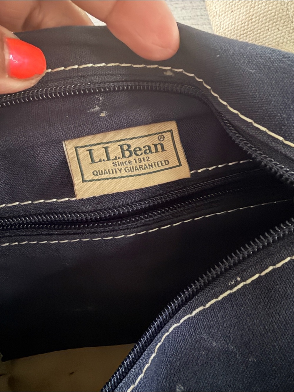 L.L. Bean Vintage Boat & Tote Mini Madras Rare Plaid Blue Hawaiian Floral Canvas - Picture 11 of 11